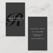 モノグラムプロフェッショナルモダンブラック 名刺 (正面/裏面)