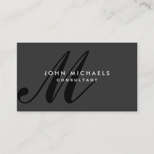 モノグラムプロフェッショナルモダンブラック 名刺 (正面)