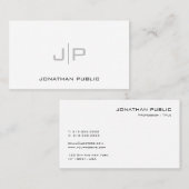 モノグラムプロフェッショナルモダンプレーンテンプレート 名刺 (正面/裏面)