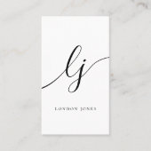 モノグラムプロフェッショナル白モダン書 名刺 (正面)