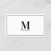 モノグラムプロフェッショナル白黒モダン 名刺 (正面)