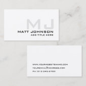 モノグラムプロフェッショナル白黒名刺 名刺 (正面/裏面)