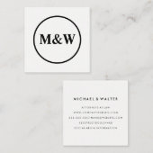 モノグラムプロフェッショナル エレガント スクエア名刺 (正面/裏面)