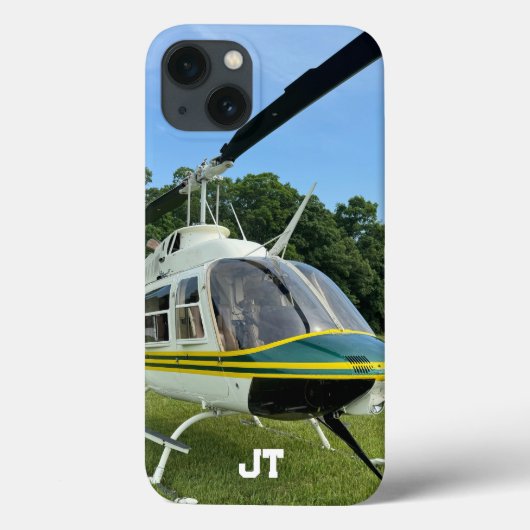 モノグラムヘリコプター写真 クールでスタイリッシュな航空 Case-Mate iPhoneケース (裏面)