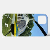 モノグラムヘリコプター写真 クールでスタイリッシュな航空 Case-Mate iPhoneケース (裏面 (横))