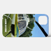 モノグラムヘリコプター写真 クールでスタイリッシュな航空 Case-Mate iPhoneケース (裏面 (横))