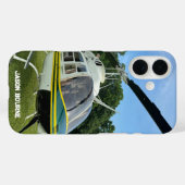モノグラムヘリコプター写真 クールでスタイリッシュな航空 Case-Mate iPhoneケース (裏面 (横))