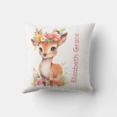 モノグラムベビーディアピンクフローラ花ベビー クッション (裏面)