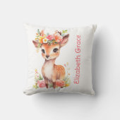 モノグラムベビーディアピンクフローラ花ベビー クッション (正面)