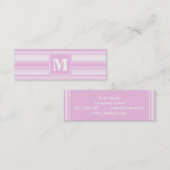 モノグラムベビーピンクストライプ色 スキニー名刺 (正面/裏面)