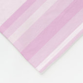 モノグラムベビーピンクストライプ色 フリースブランケット (角)