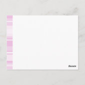 モノグラムベビーピンクストライプ色 ポストカード (裏面)