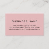 モノグラムベビーピンク色の背景 名刺 (裏面)