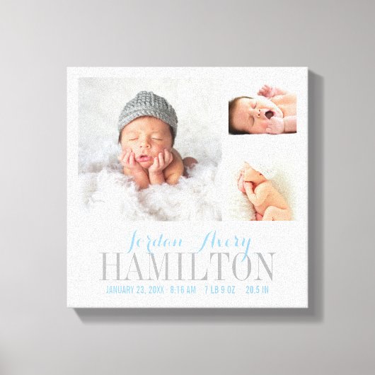 モノグラムベビーフォトコラージュキャンバスプリントプリント キャンバスプリント (正面)