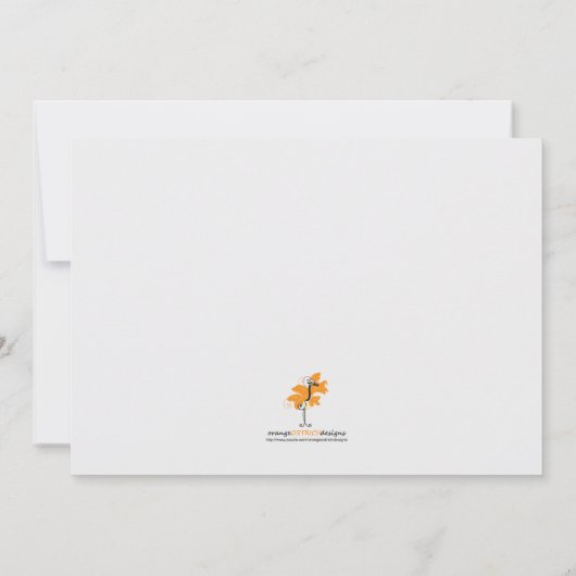 モノグラムベビーラトルシャワー招待状 招待状 (裏面)