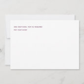 モノグラムベリーワイン金ゴールド結婚式の日付を保存 セーブザデート (裏面)