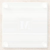 モノグラムベージュストライプ ガラスコースター (裏面)