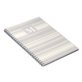 モノグラムベージュストライプ ノートブック (右側)