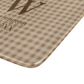 モノグラムベージュラストバッファロープレイド素朴カントリー カッティングボード (角)