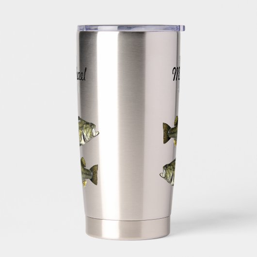 モノグラムベース魚釣りクールスポーツラルゲマス 保温保冷タンブラー (左面)