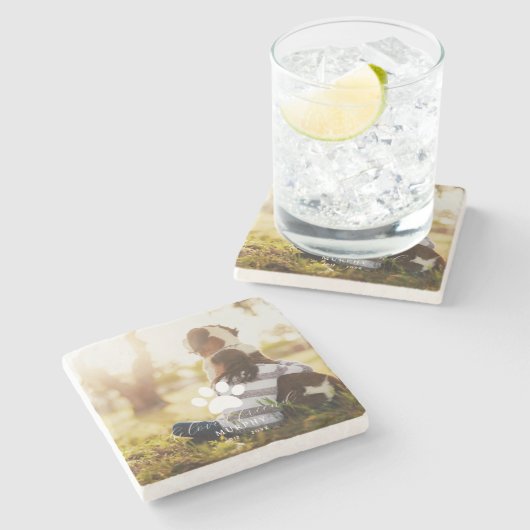 モノグラムペット記念写真園 ストーンコースター (横)