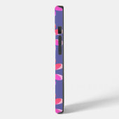 モノグラムペリウィンクルレトロフローラルパターン Case-Mate iPhoneケース (裏面 / 左)