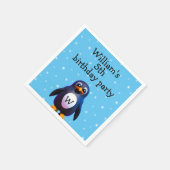 モノグラムペンギンナプキンス スタンダードカクテルナプキン (角)