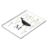 モノグラムホエールイン春ガーデンアート ノートブック (左側)