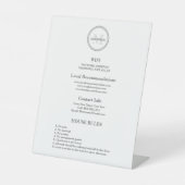 モノグラムホスピタリティホテルゲストWifiとルール 台座サイン (正面)