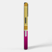 モノグラムホットピンクと金ゴールドメッシュ Case-Mate iPhoneケース (裏面 / 右)