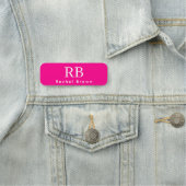 モノグラムホットピンクミニマエレガントリガーリーアル 名札 (インサイチュ)