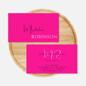 モノグラムホットピンクミニマエレガントリフェミニンアル 名刺