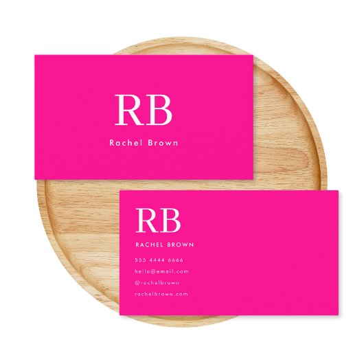 モノグラムホットピンクミニマエレガントリフェミニンアル 名刺