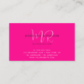 モノグラムホットピンクミニマエレガントリフェミニンアル 名刺 (裏面)