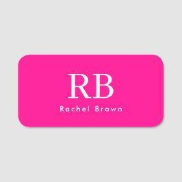 モノグラムホットピンクミニマエレガントリフェミニンアル 名札