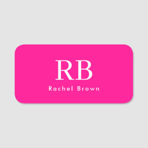 モノグラムホットピンクミニマエレガントリフェミニンアル 名札
