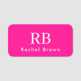 モノグラムホットピンクミニマエレガントリフェミニンアル 名札