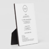 モノグラムホテルゲストWifiとルールホスピタリティ フォトプラーク (側面)