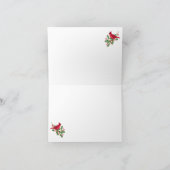 モノグラムホリーとベリー折り畳みノートカード ノートカード (内部)