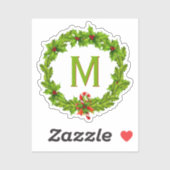 モノグラムホリーベリーリース切り出し 独身の シール (シート)