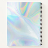 モノグラムホログラフィック金ゴールドイニシャル名カスタム ノートブック (裏面)