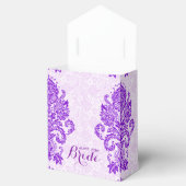 モノグラムホワイトとパープルのフローラレースオーナメント フェイバーボックス (オープン)