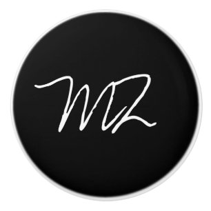 モノグラムホワイトオンブラック セラミックノブ