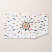 モノグラムホワイトグリーンブルーオレンジピックボール ハンドタオル (ハンドタオル)