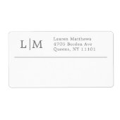 モノグラムホワイトグレービジネス出荷 ラベル (正面)