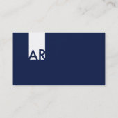 モノグラムホワイトダークブルークリーン名刺 名刺 (裏面)