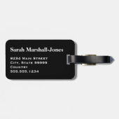 モノグラムホワイトバレーボールボール、ブラックラゲージタグ ラゲッジタグ (裏面横)