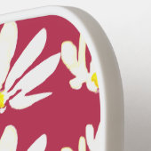 モノグラムホワイトフローラデイジーピックボールパドル ピックルボールラケット (左詳細)