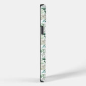 モノグラムホワイトフローラ花緑ユーカリ Case-Mate iPhoneケース (裏面 / 右)