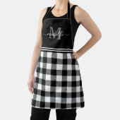 モノグラムホワイトブラックバッファロープレイド エプロン (インサイチュ)